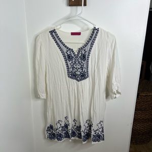 Embroidered white shirt